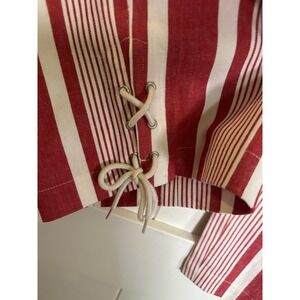Talbots NWOT Cotten/Spandex Pants Laced‎ Ankle Red/White Striped Women's Size 10